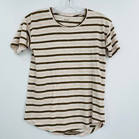 Madewell cotton crewneck tee‎ striped lightweight women’s xs - Picture 1 of 10